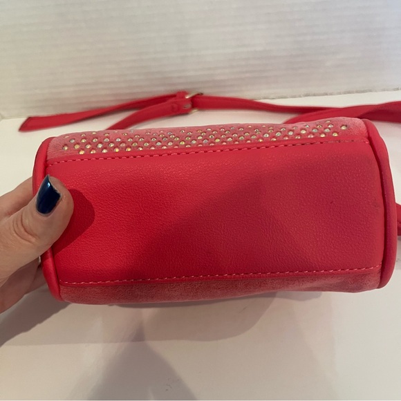 Juicy Couture Mini Pink Velvet Rhinestone Crossbody Bag Y2K Style - Picture 5 of 11